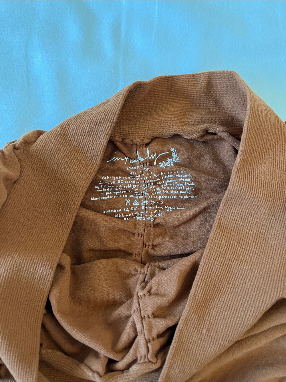 Free People Ruched Ruffle Shorts - Brown - Picture 2 of 3
